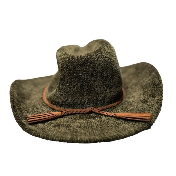 Altar'd State Accessories - Altar’d State Olive Green 100% Polyester Bucket Hat Brown Rope